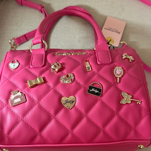 Juicy Couture Fuchsia Quilted Satchel - Picture 11 of 11